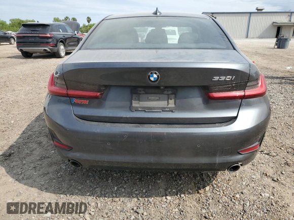 2020 BMW 3 Series 330i with VIN 3MW5R1J01L8B05802, listed as a Copart auction lot 52021825 with 86,214 mi miles and Salvage title. Bid and sale history available at DreamBid. Image 6.