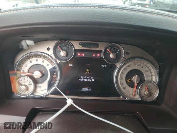 2016 Ram 1500 Longhorn with VIN 1C6RR7WM7GS403026, listed as a Copart auction lot 55223525 with 186,779 mi miles and Salvage title. Bid and sale history available at DreamBid. Image 9.