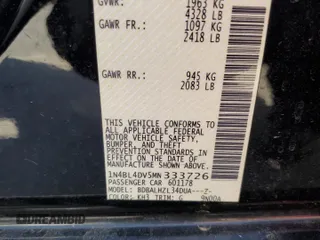 2021 Nissan Altima SV with VIN 1N4BL4DV5MN333726, listed as a Copart auction lot 52148685 with 110,436 mi miles and Salvage Title. Bid and sale history available at carsss.com. Image 12.