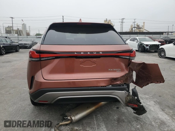 2023 Lexus RX with VIN 2T2BBMCAXPC008973, listed as a Copart auction lot 75833564 with 26,593 mi miles and Salvage Title. Bid and sale history available at carsss.com. Image 6.
