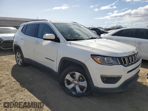 2018 Jeep Compass Latitude with VIN 3C4NJCBB7JT233848, listed as a Copart auction lot 56502715 with 94,665 mi miles and Salvage title. Bid and sale history available at DreamBid. Image 4.