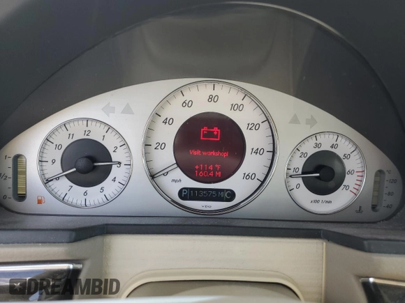 2004 Mercedes-Benz E-Class 5.0L with VIN WDBUF70J54A496963, listed as a Copart auction lot 64214634 with 113,575 mi miles and Salvage Title. Bid and sale history available at carsss.com. Image 9.