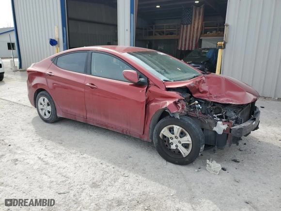 2016 Hyundai Elantra SE with VIN 5NPDH4AE3GH667086, listed as a Copart auction lot 46529045 with 138,200 mi miles and Salvage Title. Bid and sale history available at carsss.com. Image 4.