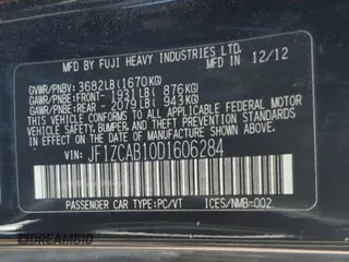 2013 Subaru BRZ Premium with VIN JF1ZCAB10D1606284, listed as a Copart auction lot 72280914 with 115,218 mi miles and Salvage Title. Bid and sale history available at carsss.com. Image 13.