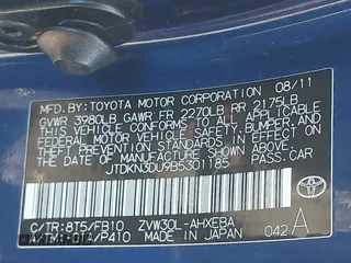 2011 Toyota Prius I with VIN JTDKN3DU9B5301185, listed as a IAAI auction lot 41988267 with 191,414 mi miles and . Bid and sale history available at DreamBid. Image 9.