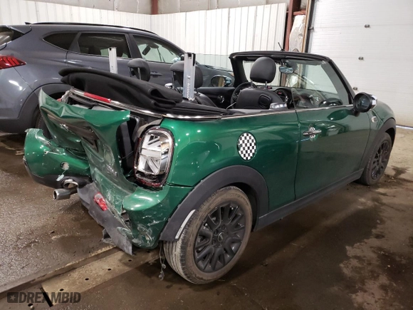 2021 MINI Convertible Cooper with VIN WMWWJ3C04M3N17758, listed as a Copart auction lot 60411294 with NaN miles and Salvage Title. Bid and sale history available at carsss.com. Image 3.