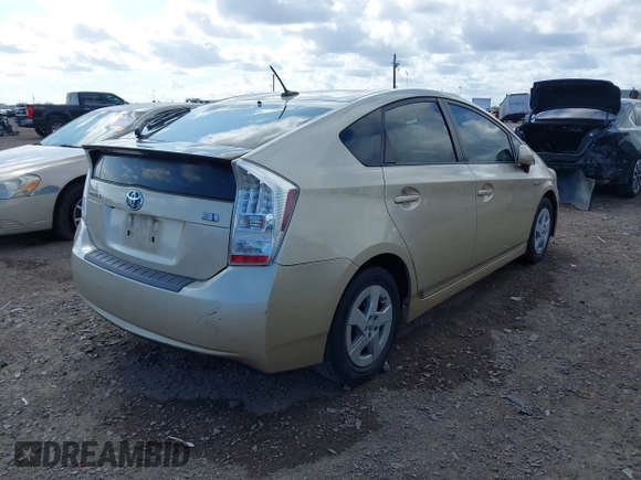 2011 Toyota Prius I with VIN JTDKN3DU6B0312108, listed as a IAAI auction lot 41118894 with Not Provided miles and . Bid and sale history available at DreamBid. Image 4.