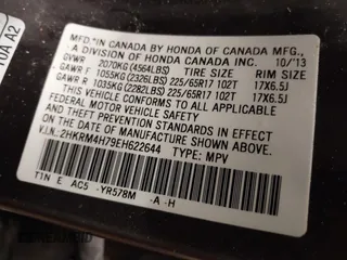 2014 Honda CR-V EX-L with VIN 2HKRM4H79EH622644, listed as a IAAI auction lot 41633683 with 172,629 mi miles. Bid and sale history available at carsss.com. Image 9.