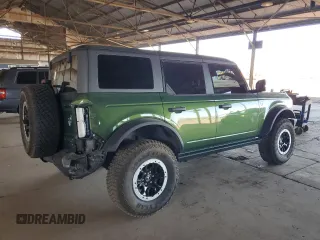 2023 Ford Bronco with VIN 1FMEE5DP9PLB29838, listed as a Copart auction lot 62409785 with 11,124 mi miles and Salvage title. Bid and sale history available at DreamBid. Image 3.