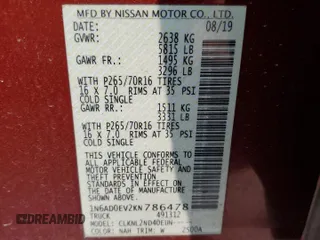 2019 Nissan Frontier SV z VIN 1N6AD0EV2KN786478, wystawiony jako Copart lot #59010745 z przebiegiem 57 243 mil mil oraz Szkoda całkowita • Salvage title. Historia ofert i sprzedaży dostępna na DreamBid. Obrazek 13.