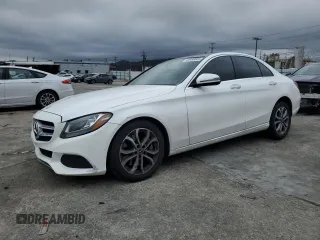 2018 Mercedes-Benz C with VIN WDDWF4JB1JR401947, listed as a Copart auction lot 48956665 with 93,467 mi miles and Salvage Title. Bid and sale history available at carsss.com. Image 1.