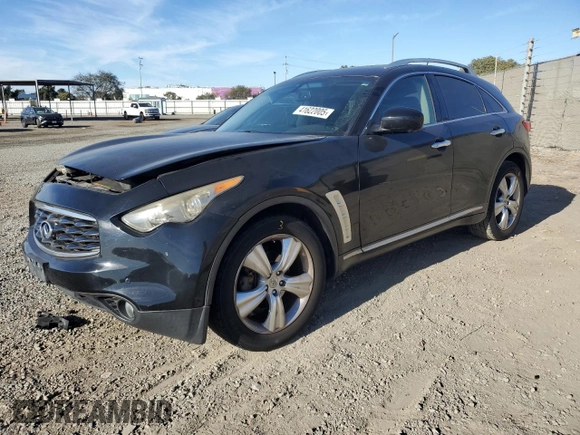 2010 Infiniti FX with VIN JN8AS1MU5AM802317, listed as a Copart auction lot 41622005 with 144,430 mi miles and Salvage title. Bid and sale history available at DreamBid. Image 1.