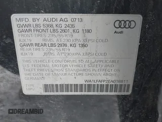 2014 Audi Q5 Premium Plus with VIN WA1LFAFP2EA018811, listed as a IAAI auction lot 41640414 with 114,331 mi miles. Bid and sale history available at carsss.com. Image 9.