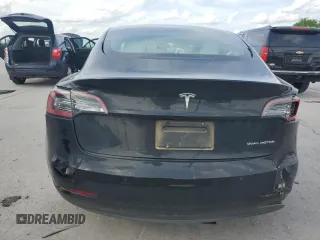 2021 Tesla Model 3 Long Range with VIN 5YJ3E1EB6MF980646, listed as a Copart auction lot 54137115 with 34,690 mi miles and Salvage Title. Bid and sale history available at carsss.com. Image 6.