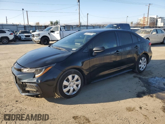 2021 Toyota Corolla LE with VIN JTDEPMAE0MJ150807, listed as a Copart auction lot 46947665 with 143,869 mi miles and Salvage Title. Bid and sale history available at carsss.com. Image 1.