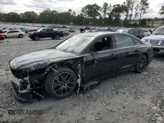 2020 Audi A8 L with VIN WAU8EAF80LN009356, listed as a Copart auction lot 70441124 with 27,517 mi miles and Salvage Title. Bid and sale history available at carsss.com. Image 1.