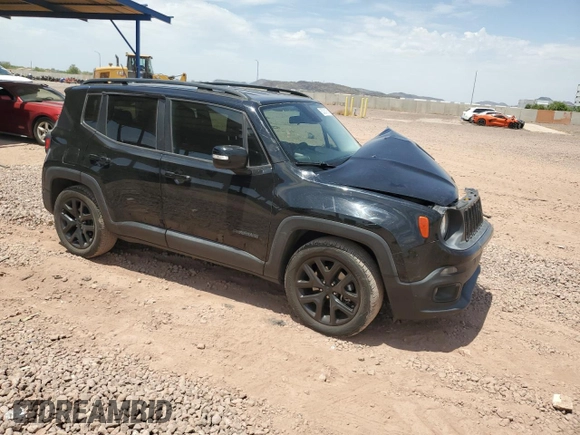 2017 Jeep Renegade Altitude with VIN ZACCJABB4HPF44621, listed as a Copart auction lot 63526195 with 96,485 mi miles and Salvage title. Bid and sale history available at DreamBid. Image 4.