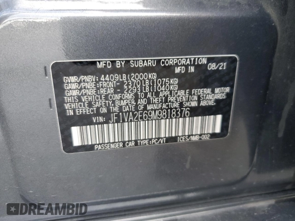 2021 Subaru WRX STI with VIN JF1VA2E69M9818376, listed as a Copart auction lot 84764114 with 30,118 mi miles and Salvage Title. Bid and sale history available at carsss.com. Image 12.