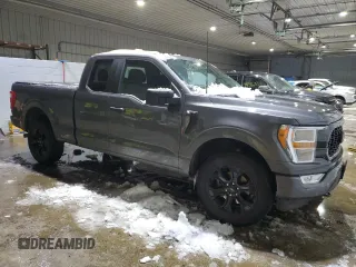 2022 Ford F-150 XL with VIN 1FTEX1EP2NFA76658, listed as a Copart auction lot 44104645 with 44,315 mi miles and Salvage title. Bid and sale history available at DreamBid. Image 4.