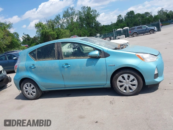 2014 Toyota Prius One with VIN JTDKDTB30E1077183, listed as a IAAI auction lot 42183675 with 92,560 mi miles and . Bid and sale history available at DreamBid. Image 13.