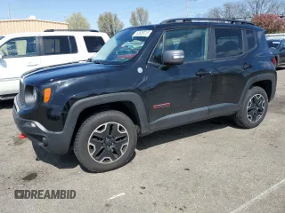 2017 Jeep Renegade Trailhawk z VIN ZACCJBCB6HPF18655, wystawiony jako Copart lot #52608015 z przebiegiem 96 456 mil mil oraz Szkoda całkowita • Salvage title. Historia ofert i sprzedaży dostępna na DreamBid. Obrazek 1.