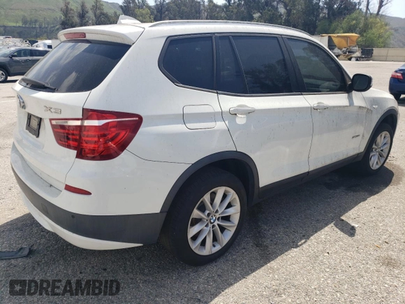 2013 BMW X3 xDrive28i with VIN 5UXWX9C50D0A24548, listed as a Copart auction lot 50700105 with 103,006 mi miles and Clean Title. Bid and sale history available at carsss.com. Image 3.