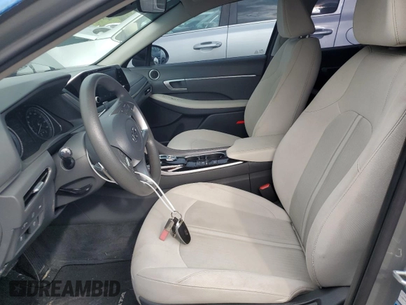 2022 Hyundai Sonata Hybrid Blue with VIN KMHL24JJ3NA041788, listed as a Copart auction lot 81148134 with 99,214 mi miles and Salvage Title. Bid and sale history available at carsss.com. Image 7.
