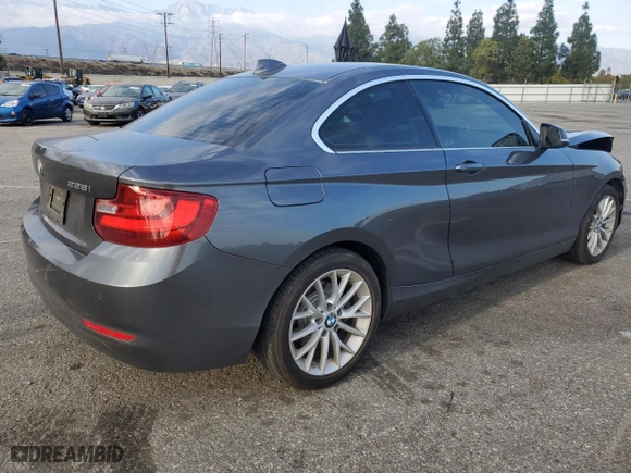 2016 BMW 2 Series 228i with VIN WBA1F9C55GV742290, listed as a Copart auction lot 89400935 with 92,687 mi miles and Salvage Title. Bid and sale history available at carsss.com. Image 3.