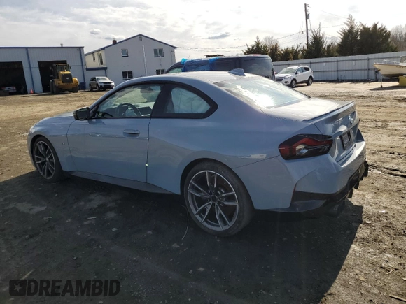 2022 BMW 2 Series M240i xDrive with VIN 3MW53CM01N8C35798, listed as a Copart auction lot 50091025 with 16,391 mi miles and Salvage Title. Bid and sale history available at carsss.com. Image 2.