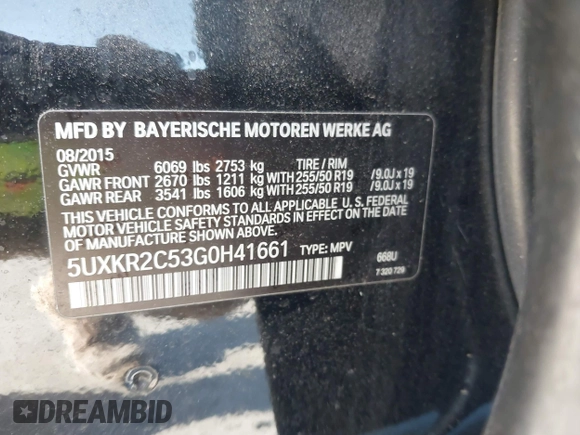 2016 BMW X5 sDrive35i z VIN 5UXKR2C53G0H41661, wystawiony jako IAAI lot #41948679 z przebiegiem 71 373 mil mil oraz . Historia ofert i sprzedaży dostępna na DreamBid. Obrazek 9.