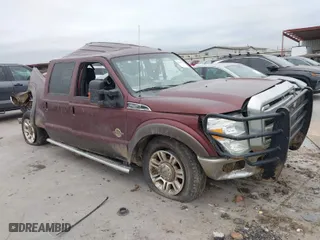 2015 Ford Super Duty F-250 SRW Lariat with VIN 1FT7W2BT4FED15783, listed as a IAAI auction lot 42012550 with 247,885 mi miles. Bid and sale history available at carsss.com. Image 1.