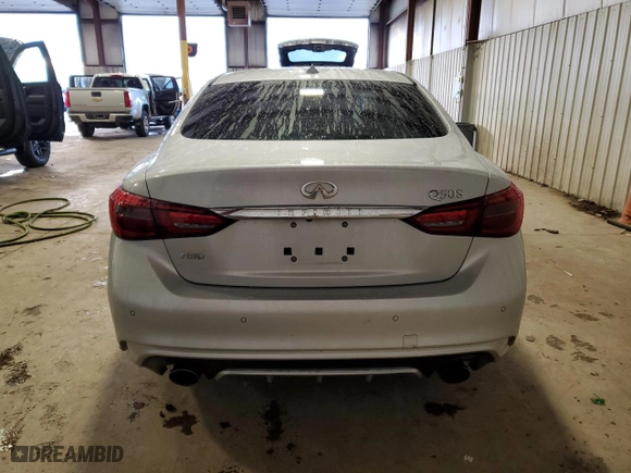 2020 Infiniti Q50 3.0t LUXE with VIN JN1EV7AR2LM252930, listed as a Copart auction lot 85925114 with 32,150 mi miles and Salvage Title. Bid and sale history available at carsss.com. Image 6.