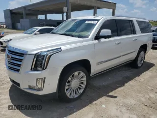 2018 Cadillac Escalade ESV Platinum with VIN 1GYS3KKJ9JR366662, listed as a Copart auction lot 58348715 with 113,871 mi miles and Salvage title. Bid and sale history available at DreamBid. Image 1.