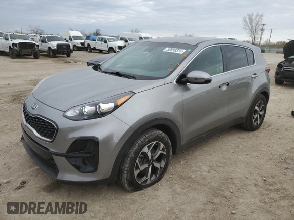 2020 Kia Sportage LX with VIN KNDPM3AC0L7702554, listed as a Copart auction lot 50599375 with 39,304 mi miles and Salvage Title. Bid and sale history available at DreamBid. Image 1.