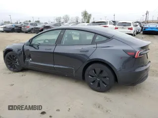 2024 Tesla Model 3 with VIN 5YJ3E1EA3RF737102, listed as a Copart auction lot 55321685 with 9,638 mi miles and Salvage Title. Bid and sale history available at carsss.com. Image 2.