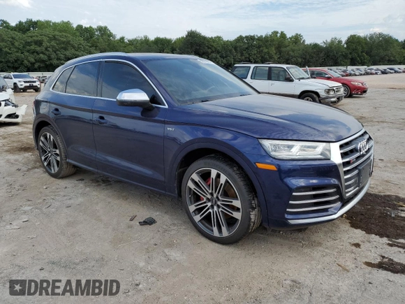 2018 Audi SQ5 Prestige with VIN WA1C4AFY9J2217762, listed as a Copart auction lot 60276294 with 96,861 mi miles and Salvage Title. Bid and sale history available at DreamBid. Image 4.