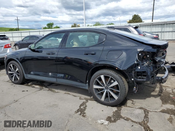 2022 Polestar 2 with VIN LPSED3KA4NL075526, listed as a Copart auction lot 55479044 with 9,220 mi miles and Salvage Title. Bid and sale history available at carsss.com. Image 2.