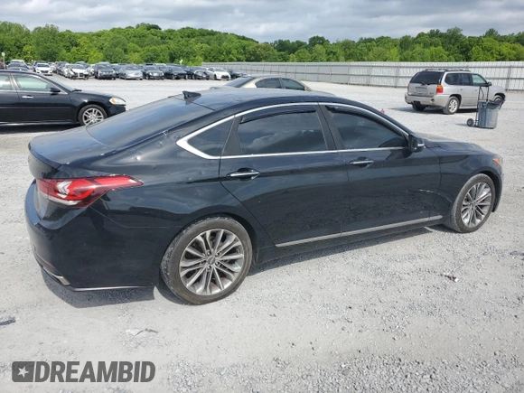 2015 Hyundai Genesis 3.8L with VIN KMHGN4JE0FU065283, listed as a Copart auction lot 52415264 with 120,292 mi miles and Salvage Title. Bid and sale history available at carsss.com. Image 3.