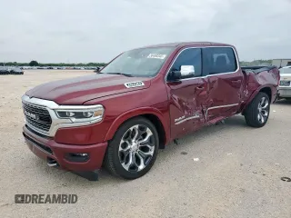 2024 Ram 1500 Limited with VIN 1C6SRFHT4RN160857, listed as a Copart auction lot 56488345 with 27,634 mi miles and Salvage title. Bid and sale history available at DreamBid. Image 1.
