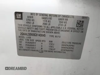 2012 GMC Terrain SLE-2 z VIN 2GKALSEK8C6143845, wystawiony jako IAAI lot #42305445 z przebiegiem 106 998 mil mil oraz . Historia ofert i sprzedaży dostępna na DreamBid. Obrazek 9.