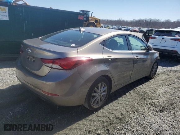 2015 Hyundai Elantra SE with VIN 5NPDH4AEXFH569297, listed as a Copart auction lot 48750025 with 62,286 mi miles and Salvage Title. Bid and sale history available at carsss.com. Image 3.