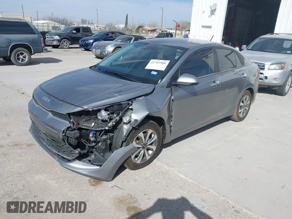 2023 Kia Rio LX with VIN 3KPA24AD3PE592647, listed as a IAAI auction lot 41703960 with 16,480 mi miles. Bid and sale history available at carsss.com. Image 17.