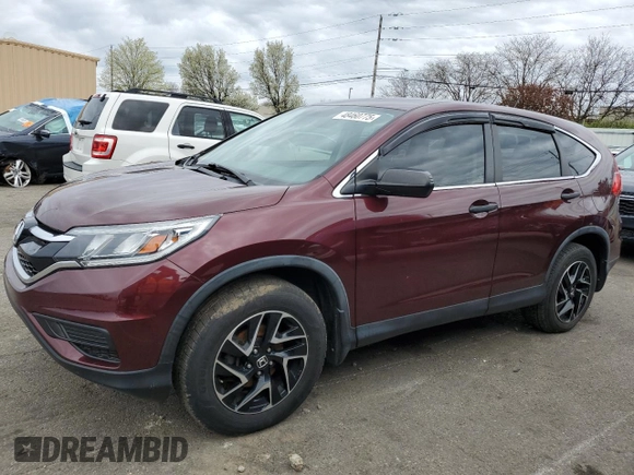 2016 Honda CR-V SE with VIN 5J6RM4H46GL127820, listed as a Copart auction lot 48460775 with 116,588 mi miles and Salvage Title. Bid and sale history available at carsss.com. Image 1.