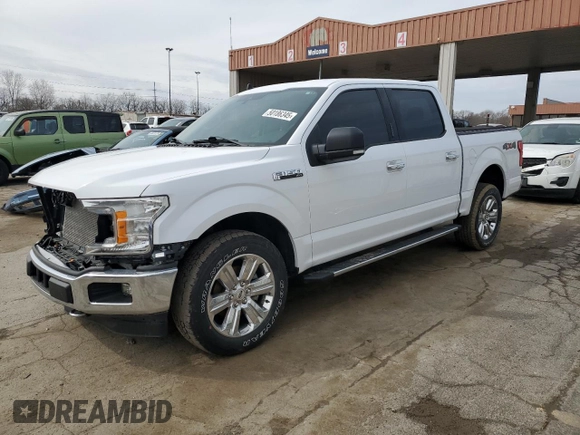 2020 Ford F-150 XL with VIN 1FTEW1EP1LKF36366, listed as a Copart auction lot 50186345 with 44,947 mi miles and Salvage Title. Bid and sale history available at DreamBid. Image 1.