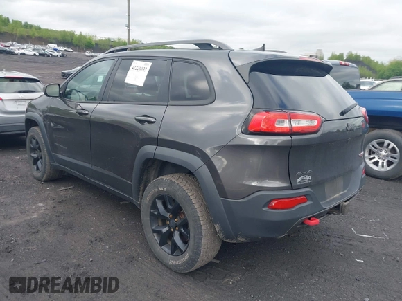 2017 Jeep Cherokee Trailhawk with VIN 1C4PJMBS6HW577058, listed as a IAAI auction lot 42220033 with 111,623 mi miles and . Bid and sale history available at DreamBid. Image 3.