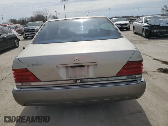 1994 Mercedes-Benz S 320 with VIN WDBGA32E0RA185064, listed as a Copart auction lot 47296935 with 344,178 mi miles and Clean Title. Bid and sale history available at DreamBid. Image 6.