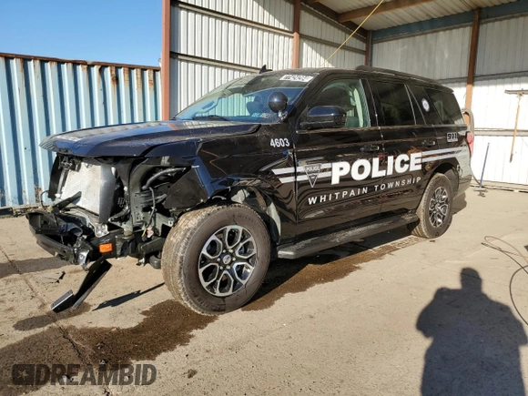 2024 Ford Expedition XL with VIN 1FMJU1G83REA45424, listed as a Copart auction lot 81004464 with 9,690 mi miles and Salvage Title. Bid and sale history available at carsss.com. Image 1.