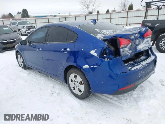 2017 Kia Forte LX with VIN 3KPFK4A77HE028873, listed as a IAAI auction lot 41507529 with 126,741 mi miles. Bid and sale history available at carsss.com. Image 3.