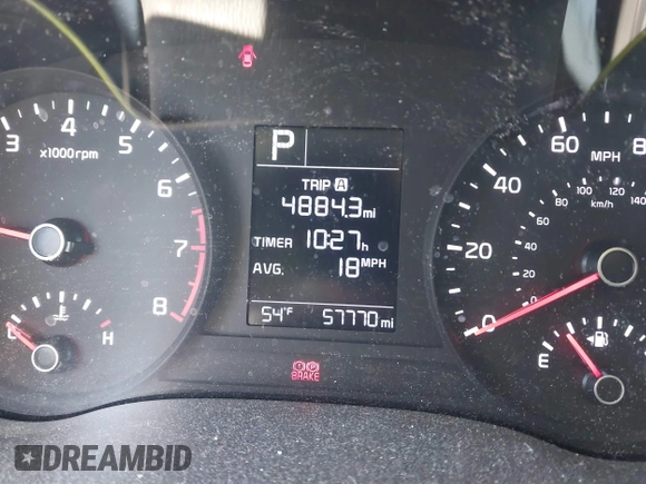 2018 Kia Rio LX with VIN 3KPA25AB8JE087859, listed as a IAAI auction lot 41399650 with 57,770 mi miles and . Bid and sale history available at DreamBid. Image 16.