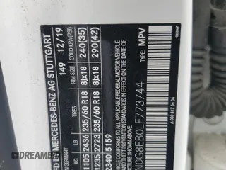2020 Mercedes-Benz GLC 300 с VIN W1N0G8EB0LF773744, выставлен на аукционе Copart как лот 62968515 с пробегом 72 716 миль миль и Списание • Salvage title. История ставок и продаж доступна на DreamBid. Изображение 13.